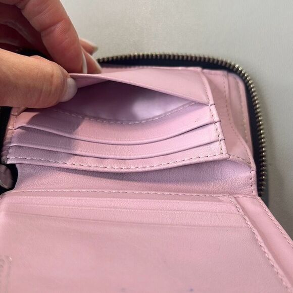 Auth Coach Billfold monogrammed wallet coin zip black small - Picture 11 of 13